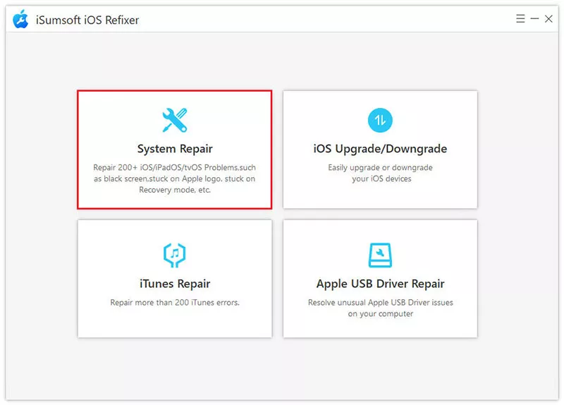 choose System Repair