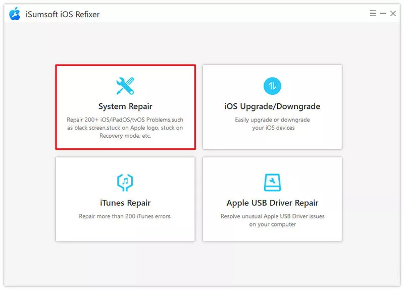 choose System Repair