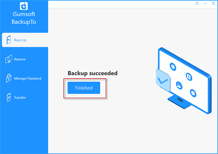 finish backup