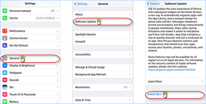 update iOS  to the latest version