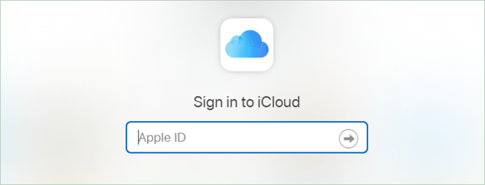 sign in to iCloud