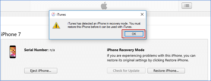 Restore iPhone in DFU mode