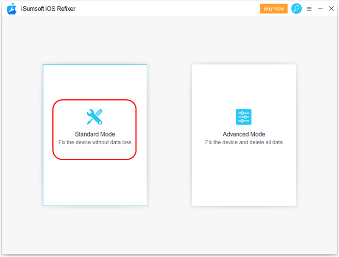 select Standard Mode