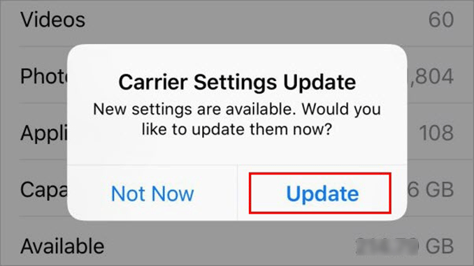 carrier settings update