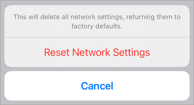 reset network settings