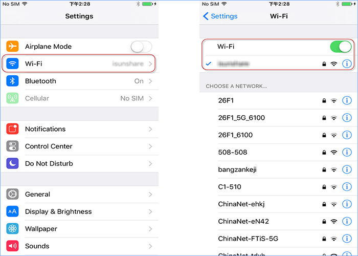 Check Wi-Fi connection