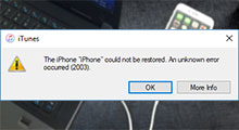 iPhone Could Not Be Restored An Unknown Error Occurred