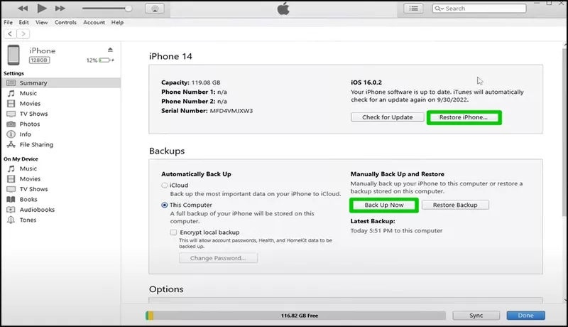 factory restore iPhone 