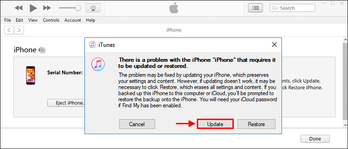 click Update