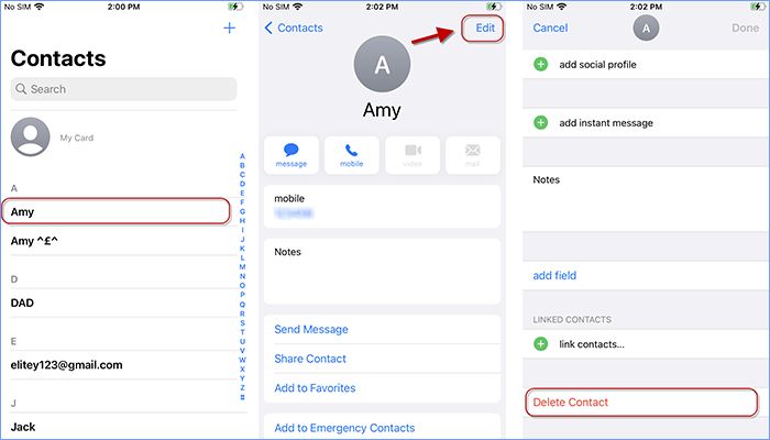 Delete duplicate Contact number