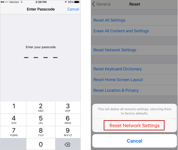 Enter passcode