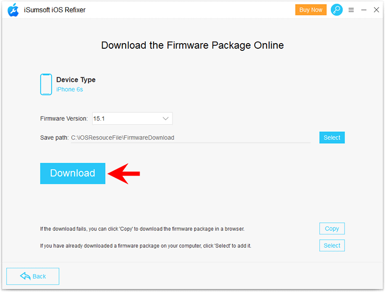 click Download to download firmware