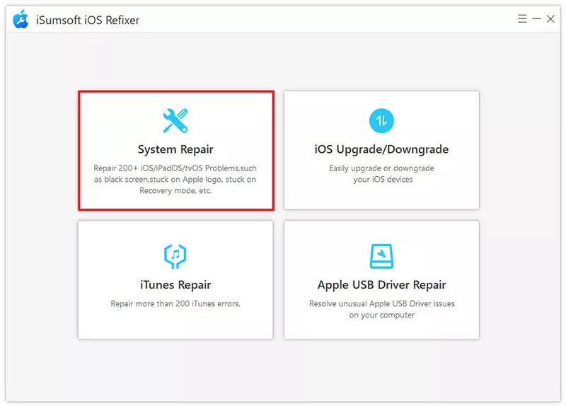 choose System Repair