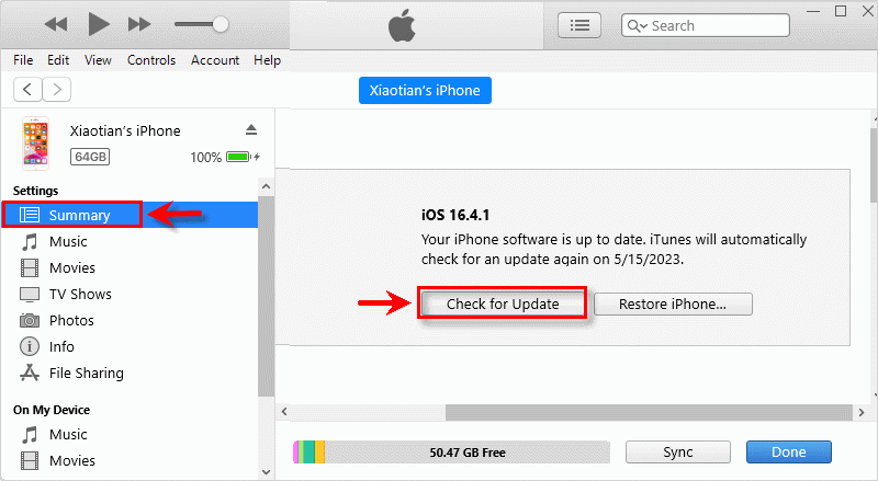 update iPhone