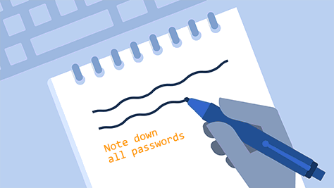 Note down allpasswords