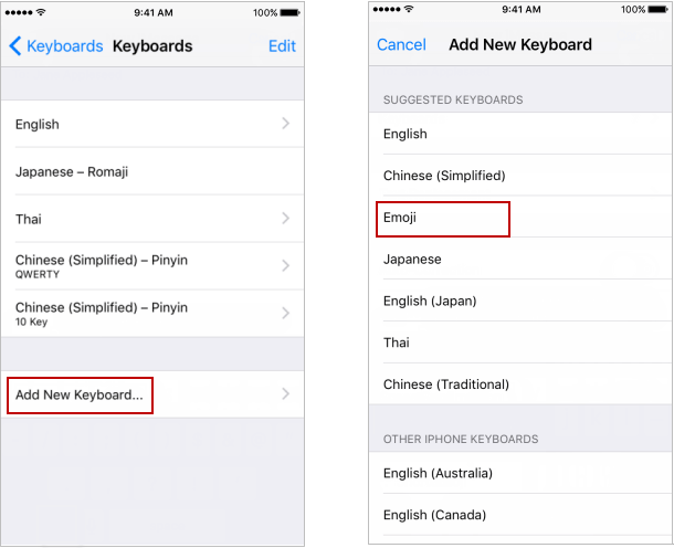 Add emoji keyboard