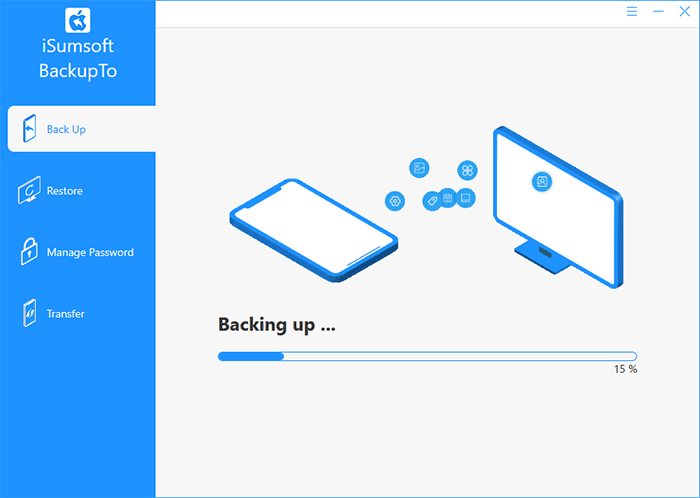 backing up