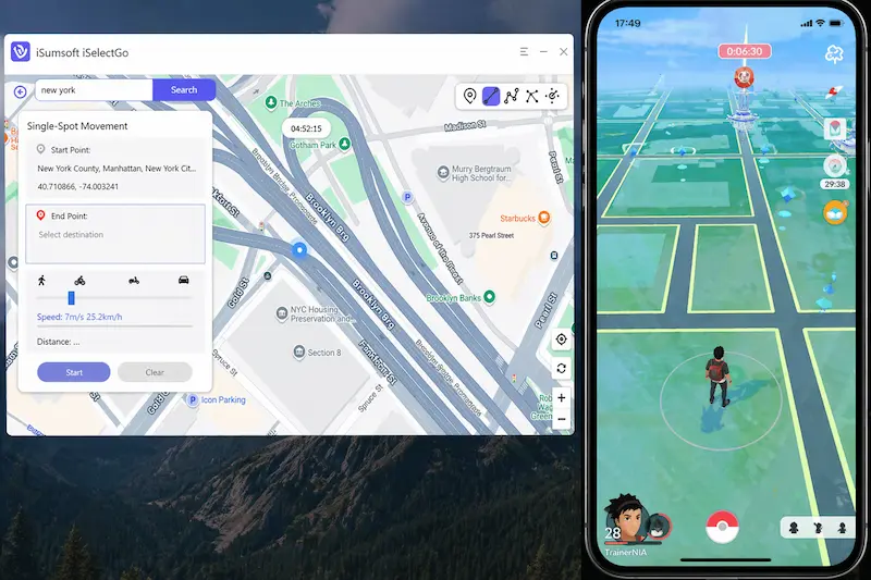 Open Pokémon GO and verify the location change