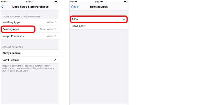 select Allow