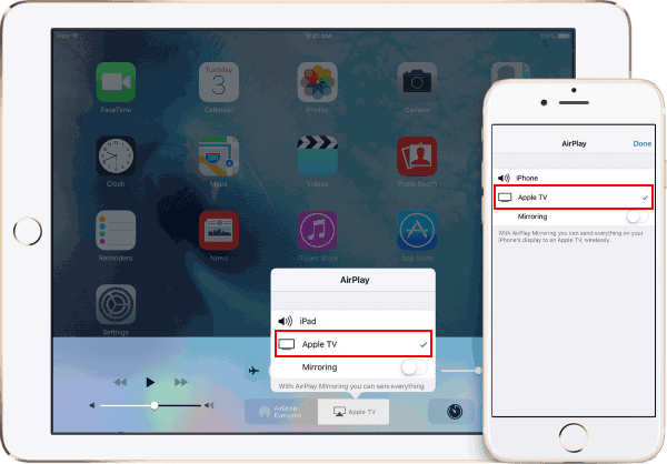Connect Apple TV via AirPlay