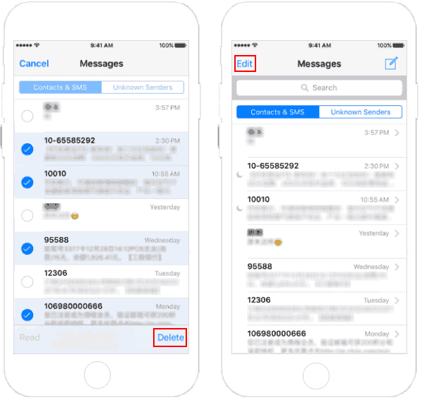 Delete delete multiple conversations