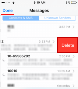 Delete an individual conversation