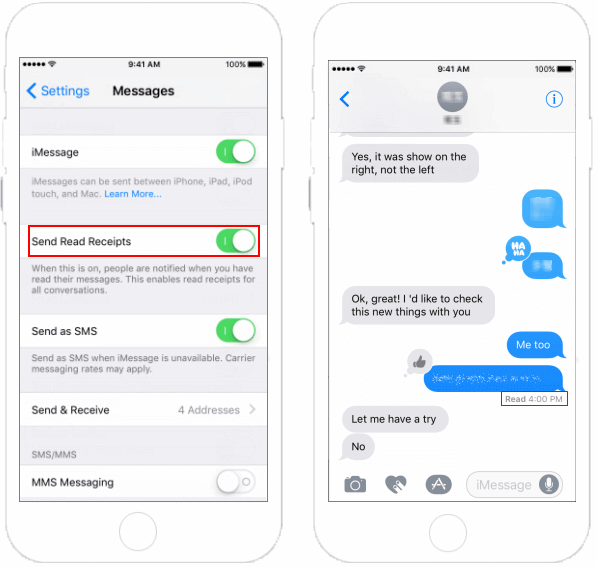 Enable send read receipts