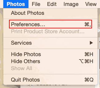 Photo's preferences