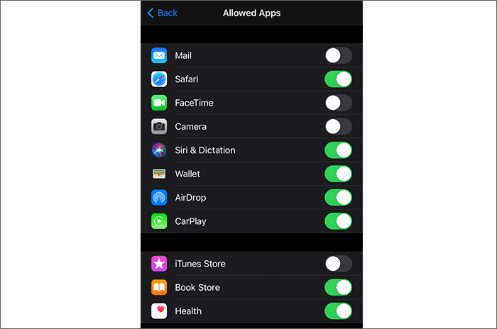 turn off and hide the apps