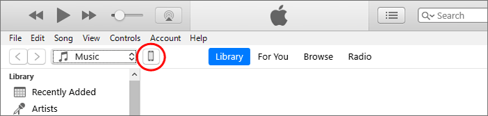 click the phone icon