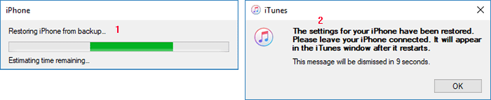 restoring backup