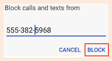 Block Spam Message