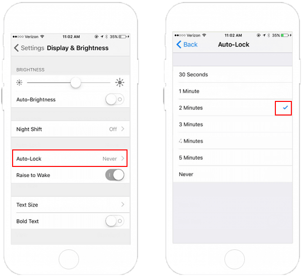 Chang Auto-Lock Time on iPhone