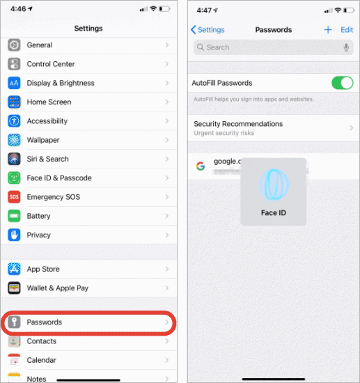 Password settings