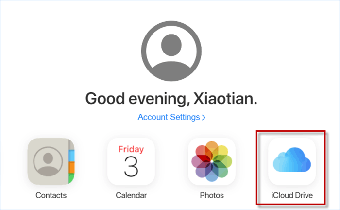 enter iCloud Drive