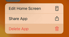 Delete apps on iPhone