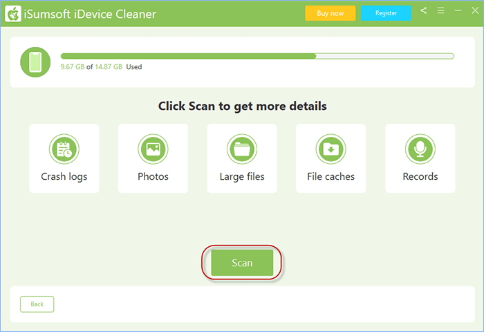 Click on Scan