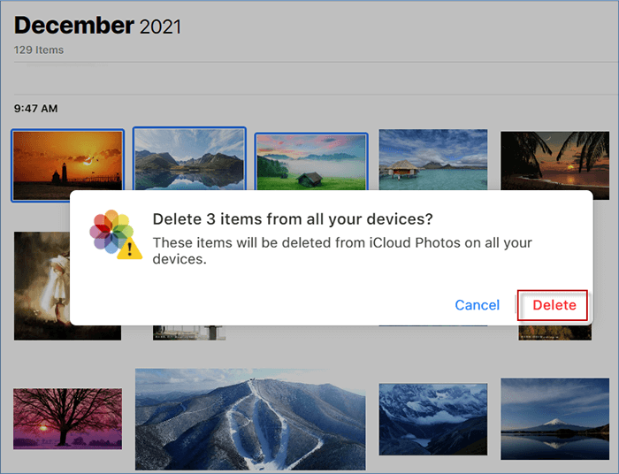 click on Delete