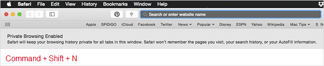 Use Private Browsing Mode on Mac