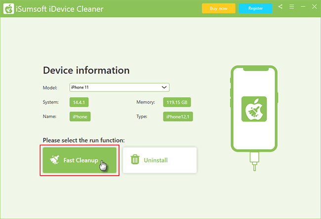 select Fast Cleanup