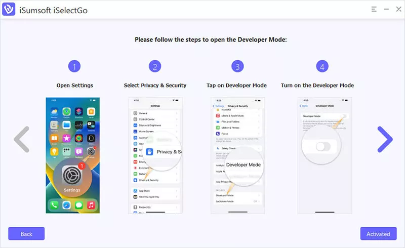 enable Developer Mode on iPhone