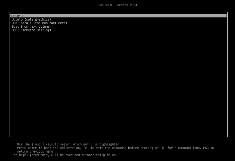 select Ubuntu