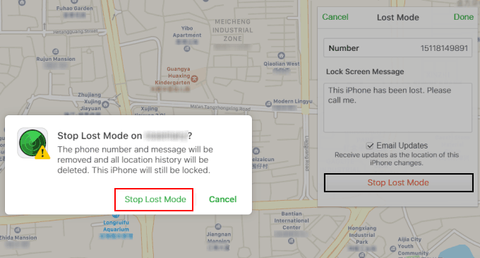 Stop Lost Mode