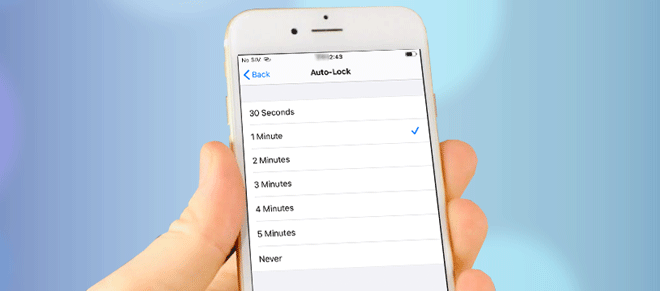 shorten auto lock time