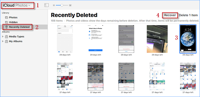 restore photos on pc