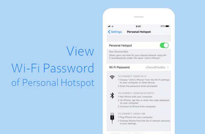 See WiFi Password for Your Personal Hotpot