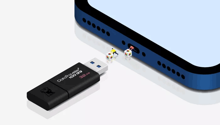 transfer photos from iPhone to USB drive