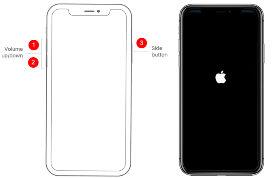 Force restart iPhone X