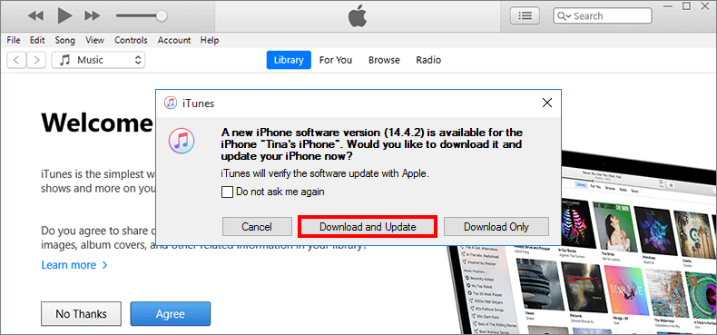click Download and Update