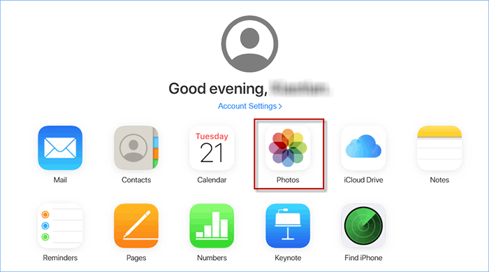 click on Photos icon